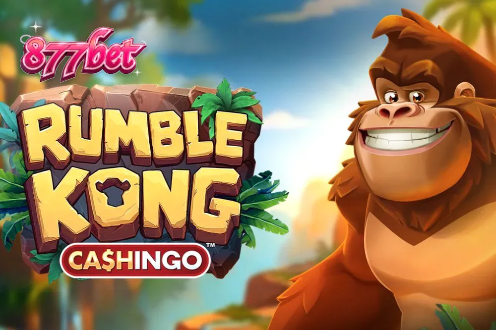 Rumble Kong CASHINGO سلاٹ گیم کا جنگل تھیم والا انٹرفیس